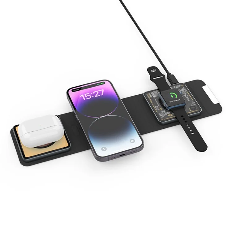 Z21 3-in-1 15W Magnetic Wireless Charger Foldable Portable Charging Station