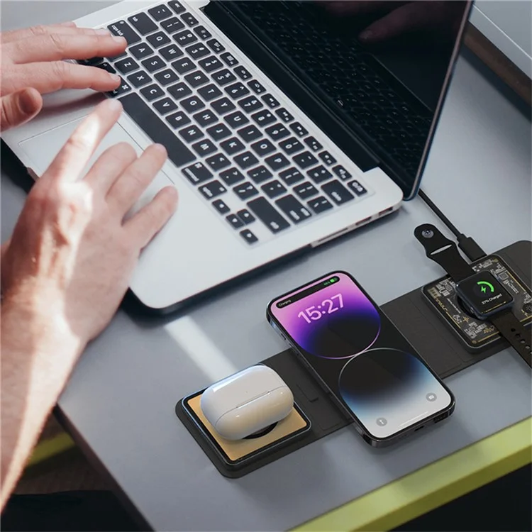 Z21 3-in-1 15W Magnetic Wireless Charger Foldable Portable Charging Station