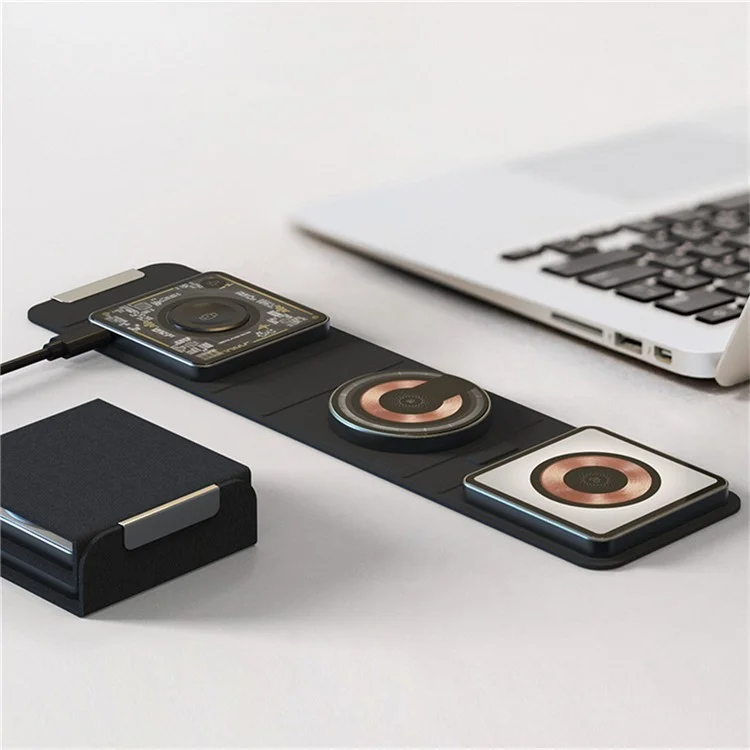 Z21 3-in-1 15W Magnetic Wireless Charger Foldable Portable Charging Station