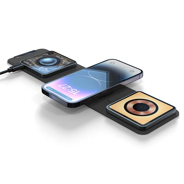 Z21 3-in-1 15W Magnetic Wireless Charger Foldable Portable Charging Station