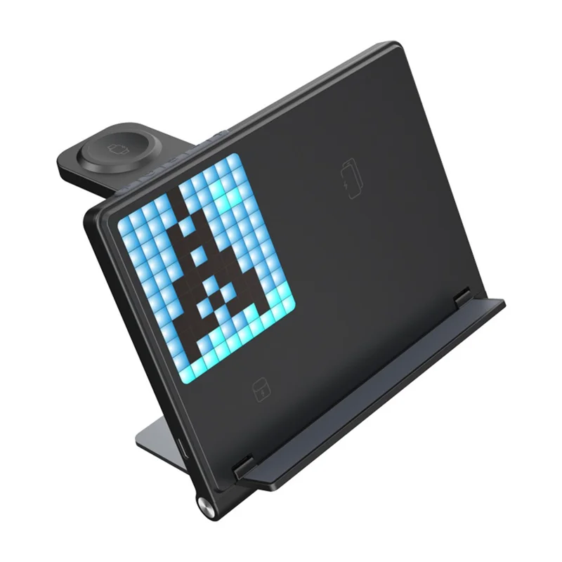 F20 15W 5-in-1 Multifunctional Wireless Charger Folding Charging Stand for Cell Phone, Watch, Earbuds