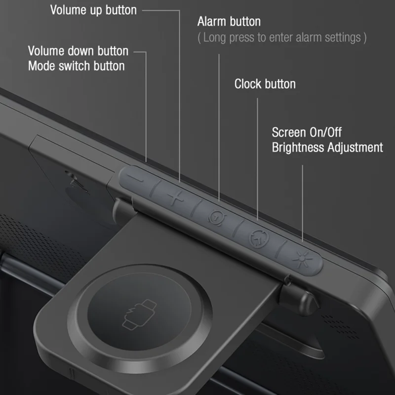 F20 15W 5-in-1 Multifunctional Wireless Charger Folding Charging Stand for Cell Phone, Watch, Earbuds