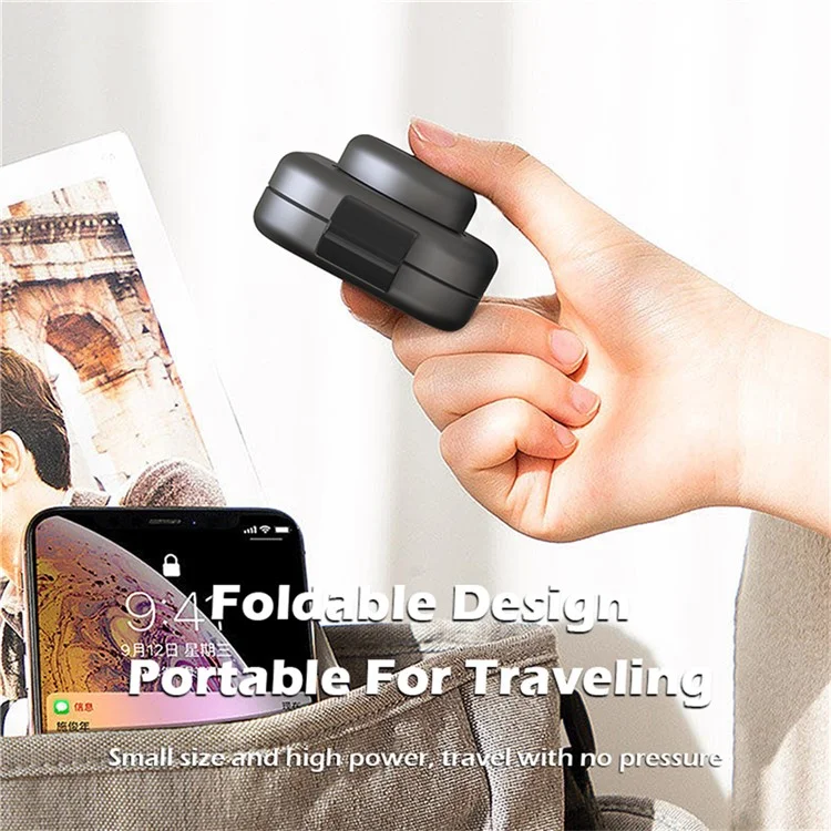 AD10 3-in-1 for Apple Watch / AirPods / Phone Foldable Charging Dock 15W Magnetic Wireless Charger - Black
