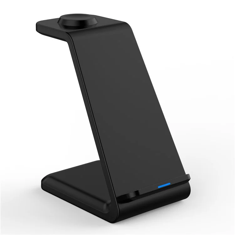 E8 3-em-1 15W Sem Fio Carregador de Telefone Assistir Fone de Ouvido Com Desktop Carregamento - Preto