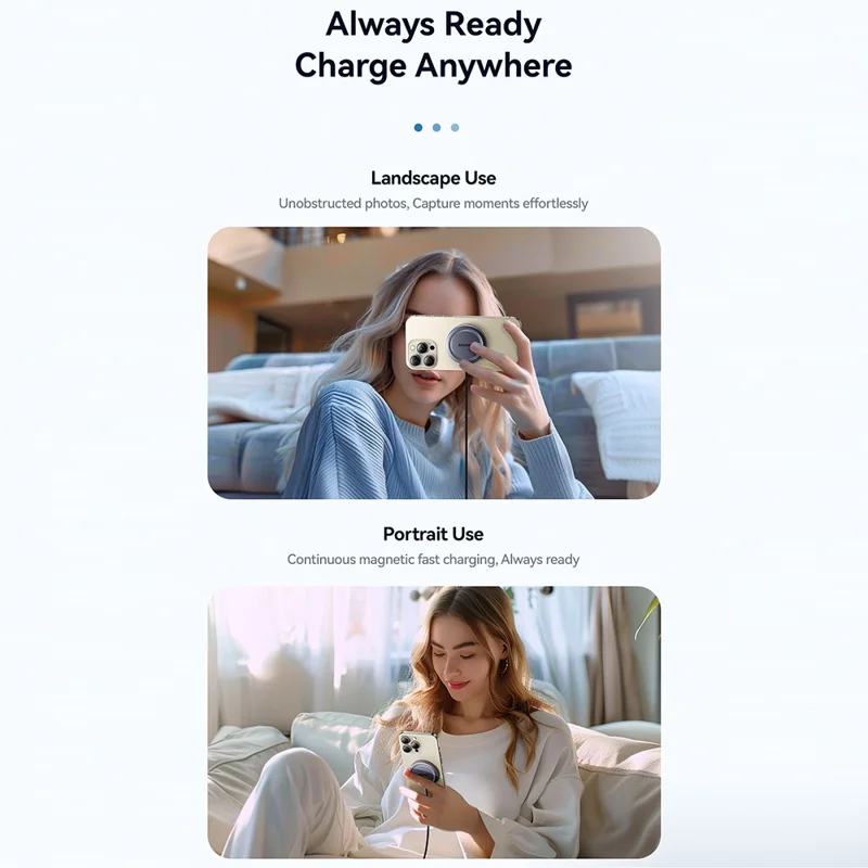 ESSAGER Qi2 15W Snelladen Aluminiumlegering + PC Magnetische Draadloze Oplader voor iPhone 12-16 - Zilver