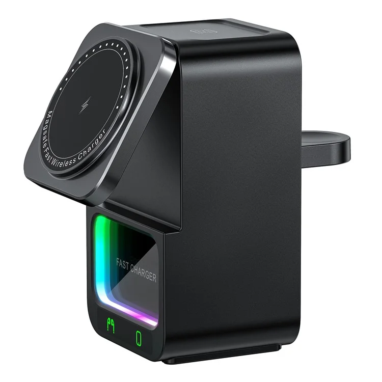 DH19 5 en 1 Dock de Chargeur Sans Fil Multi-fonction du Haut-parleur Bluetooth / Téléphone Mobile / Écouteurs TWS - Noir