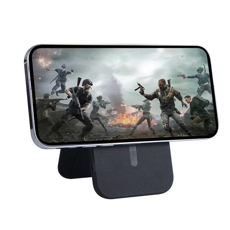 FLD-F5 3-in-1 Magnetic Wireless Charger Bold de Tarjeta Plegable Bolsa de Teléfono Móvil - Negro