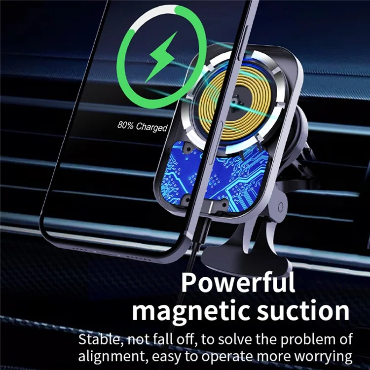 Bulk Purchasing CW12M 15W Qi2 Magnetic Wireless Charger Car Air Vent Phone Charging Bracket