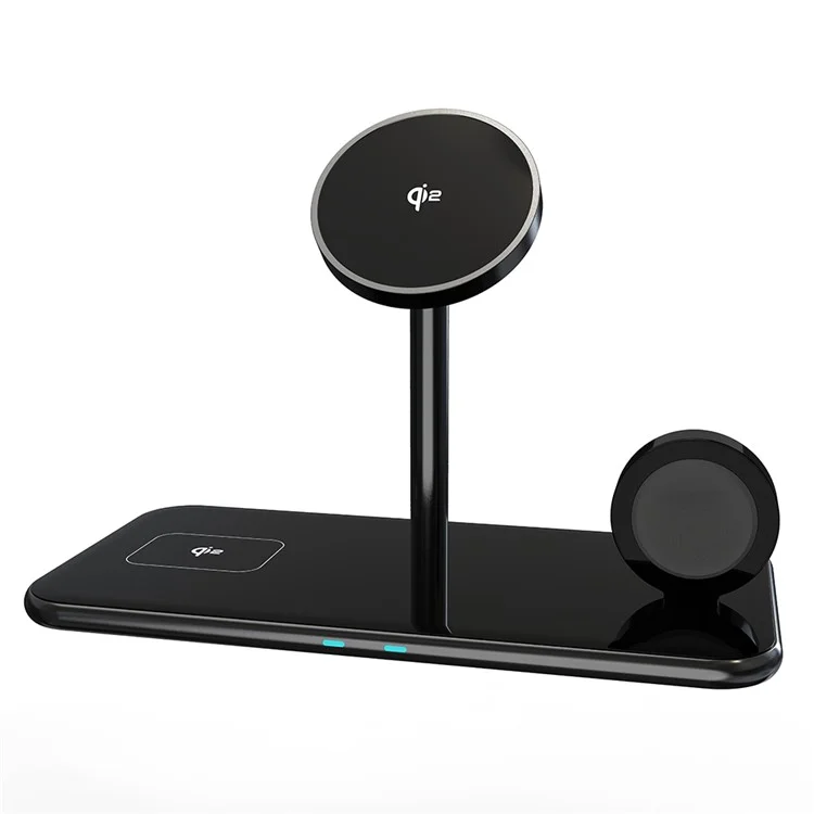 Bulk Purchasing SW12M 3-in-1 Magnetic QI2 Metal Wireless Charger Phone Earphone Smartwatch Charging Stand