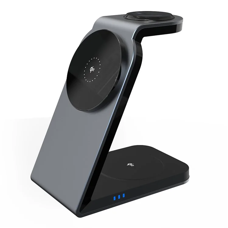 Compre em Quantidade SW18M Carregador Sem Fio Magnético 3 em 1 de Metal QI2 para Telefone, Fone de Ouvido e Smartwatch