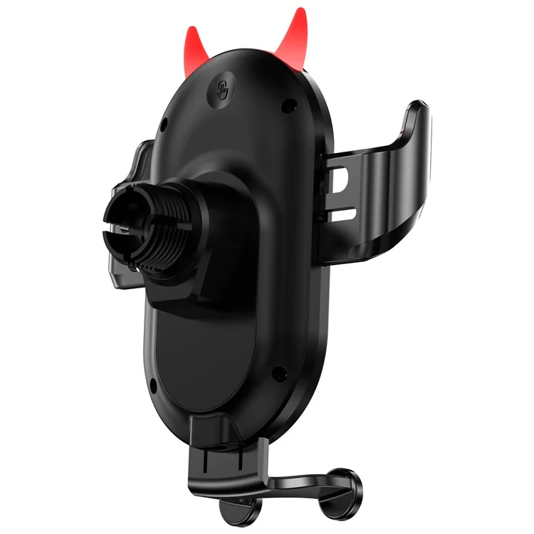 D1 15W Car Wireless Wireless Charger Devil Design Air Vent Mount Phone Holder Stand - Black