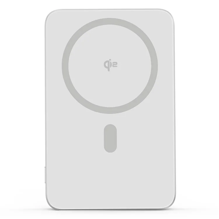 Achat en gros de la batterie externe magnétique YF-P17 Qi2 certifiée 10 000 mAh avec chargement sans fil rapide 15 W et support - Argent+Blanc