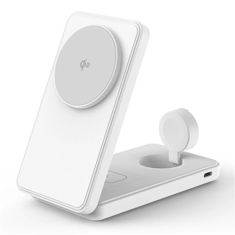 Comprar en grandes cantidades el banco de energía magnético plegable de 10000 mAh certificado Qi2 para iPhone, AirPods, Apple Watch - Blanco