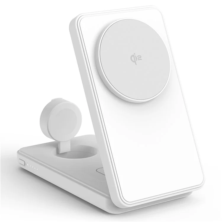 Comprar en grandes cantidades el banco de energía magnético plegable de 10000 mAh certificado Qi2 para iPhone, AirPods, Apple Watch - Blanco
