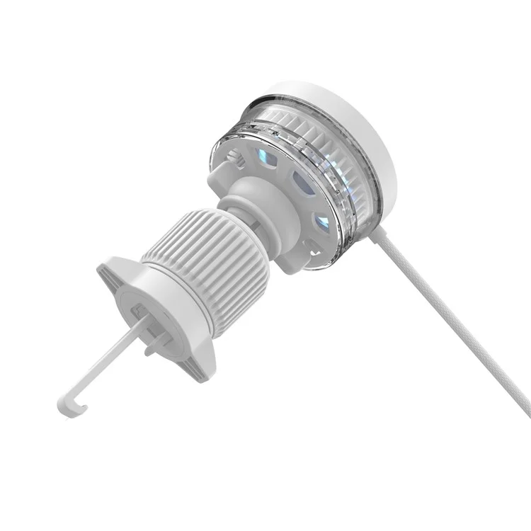 Achat en gros de chargeur sans fil magnétique pour voiture M32 Qi2 certifié 15W avec support de montage sur bouche d'aération et câble de 1m pour iPhone - Blanc