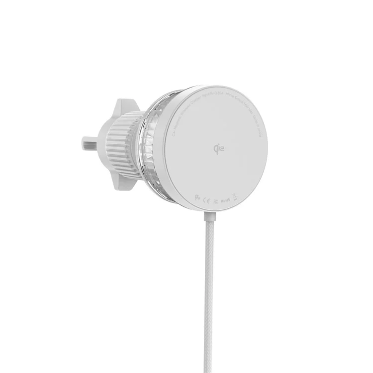Achat en gros de chargeur sans fil magnétique pour voiture M32 Qi2 certifié 15W avec support de montage sur bouche d'aération et câble de 1m pour iPhone - Blanc