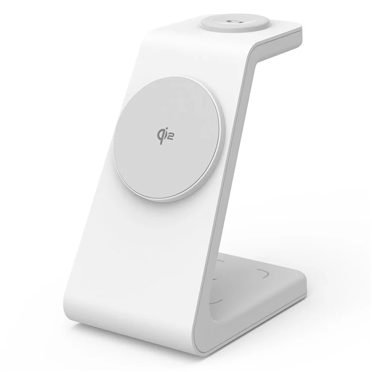 Massenkauf M3 3-in-1 magnetisches kabelloses Ladegerät für iPhone, Apple Watch und AirPods Ladestation (QI2 / QI / CE / FCC / ROHS / UKCA zertifiziert) - Weiß