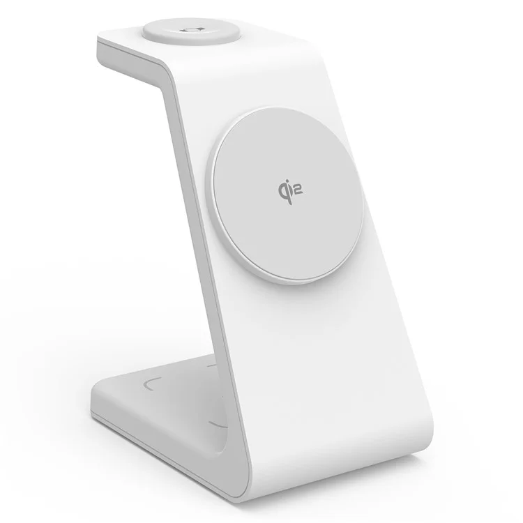 Massenkauf M3 3-in-1 magnetisches kabelloses Ladegerät für iPhone, Apple Watch und AirPods Ladestation (QI2 / QI / CE / FCC / ROHS / UKCA zertifiziert) - Weiß