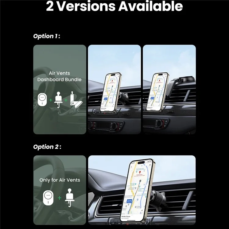 UGREEN 25925 15W Car Magnetic Wireless Charger Phone Charging Stand