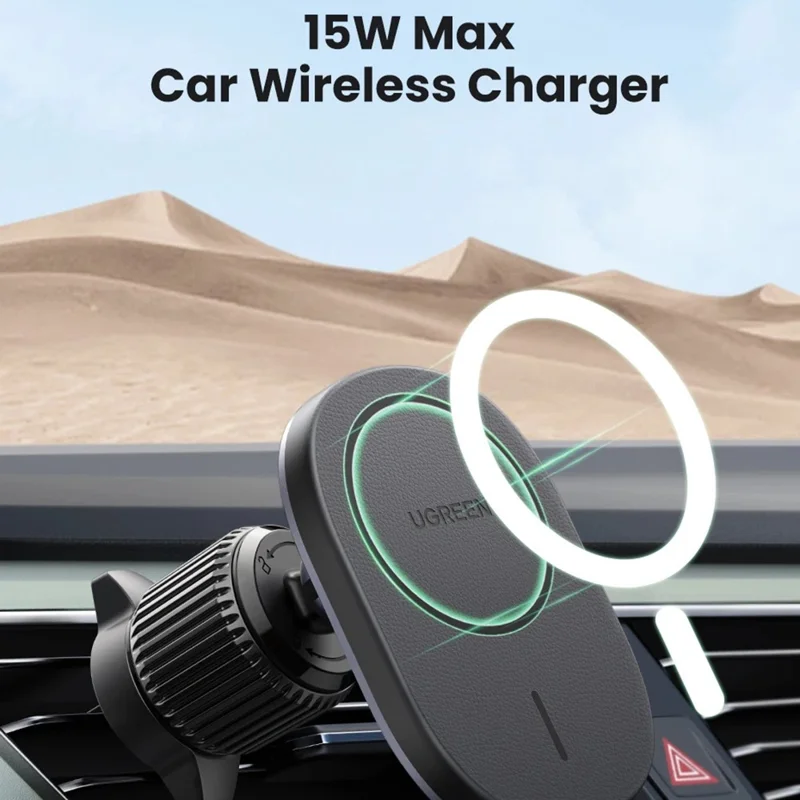 UGREEN 25925 15W Car Magnetic Wireless Charger Phone Charging Stand