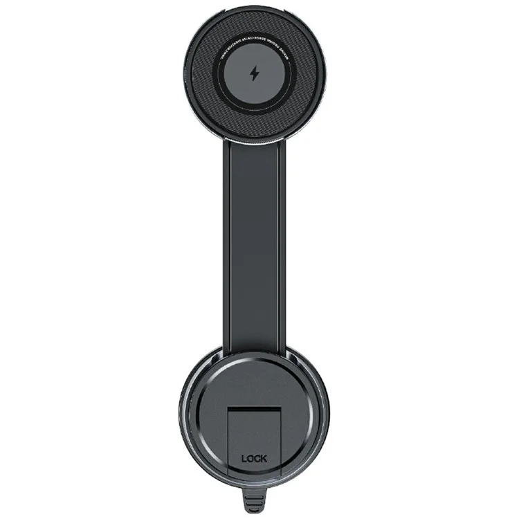 WEKOME WP-U209 Saugnapf-Autoladegerät 15W drehbarer magnetischer kabelloser Ladehalterung für Mobiltelefone