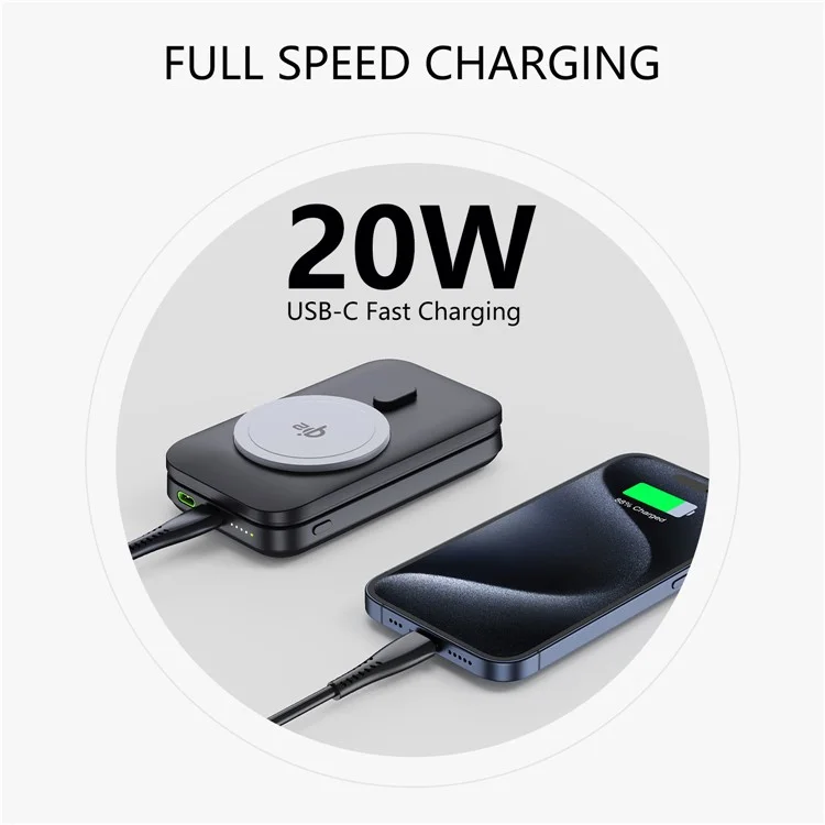 Carregador portátil de compra em volume MP05 de 10000mAh, carregador sem fio magnético Qi2 de 15W para telefone, relógio e fone de ouvido - painel branco redondo - branco