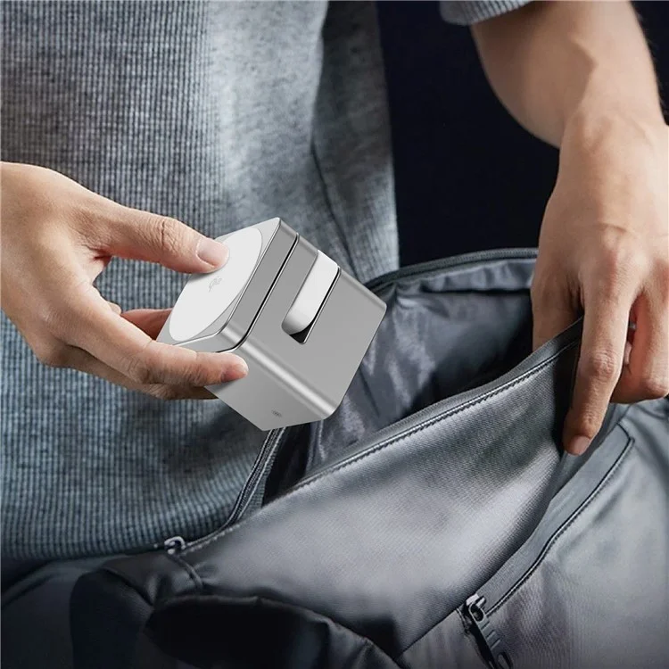 Estação de Carregamento Sem Fio 3 em 1 M35 Qi2 com Suporte Magnético em Liga de Alumínio para iPhone / Apple Watch / AirPods - Prata