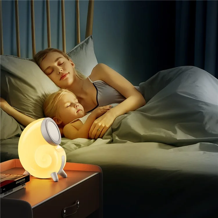N70-C Magnetic Wireless Charging Stand Touch Control Conch Shape Multi Color Night Light