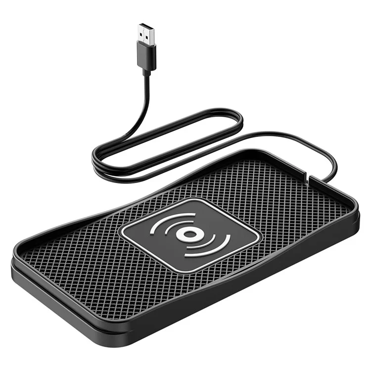 D3 20W Car Wireless Charger with 1m Cable Fast Charging Anti Slip Silicone Pad for Vehicles - USB Plug