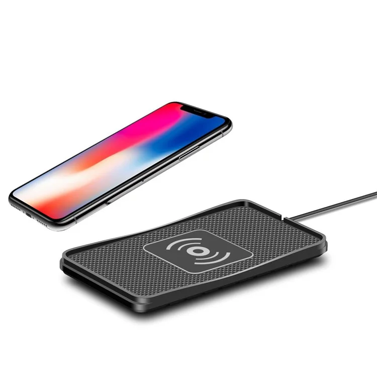 D3 20W Car Wireless Charger with 1m Cable Fast Charging Anti Slip Silicone Pad for Vehicles - USB Plug