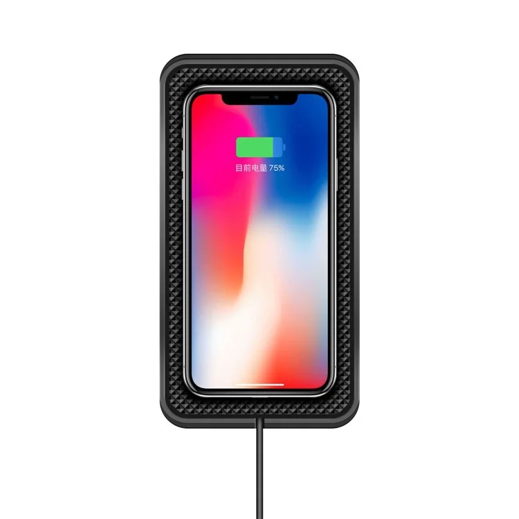 D3 20W Car Wireless Charger with 1m Cable Fast Charging Anti Slip Silicone Pad for Vehicles - USB Plug