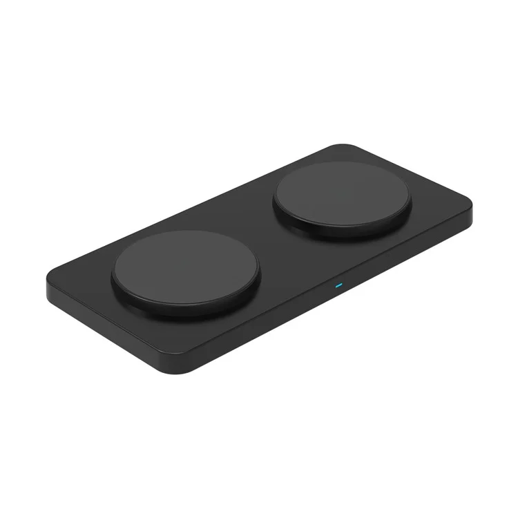 M15 30W 2 in 1 Magnetic Desktop Wireless Charger Dual 15W Phone Earphone Charging Dock - Black
