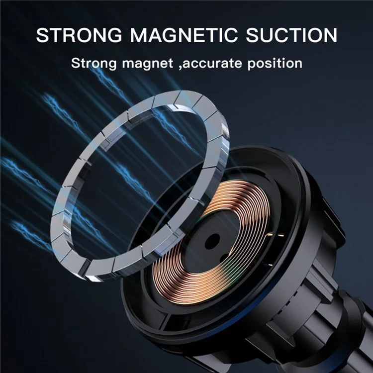 15W Magnetischer Auto-Wireless-Ladegerät-Halter für Telefon Schnellladung Autohalterung (CE-zertifiziert)