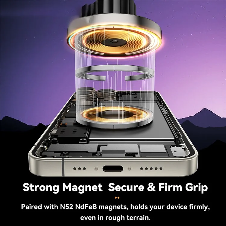 ESSAGER Car Air Vent Magnetic Wireless Charger Mount RGB Lighting 15W Fast Charging 360° Rotation Stand with Magnetic Sheet