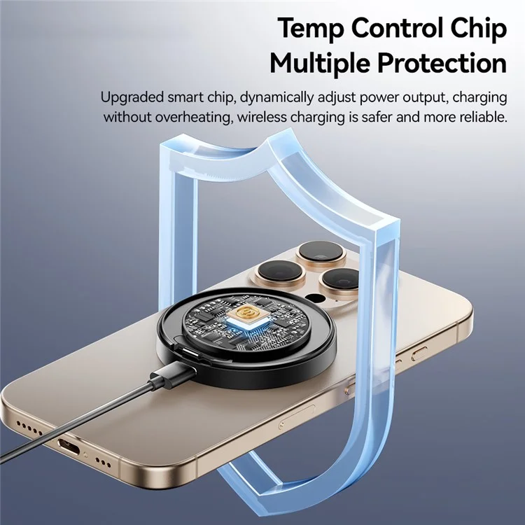ESSAGER Magnetischer Wireless Ladegerät mit Ständer 15W Schnellladung Für iOS / Android Smartphones