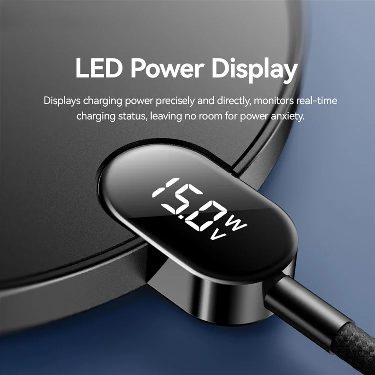 ESSAGER ES-WX15 Desktop Wireless Charger 15W Fast Charging Digital Display for Ios / Android Devices - Black