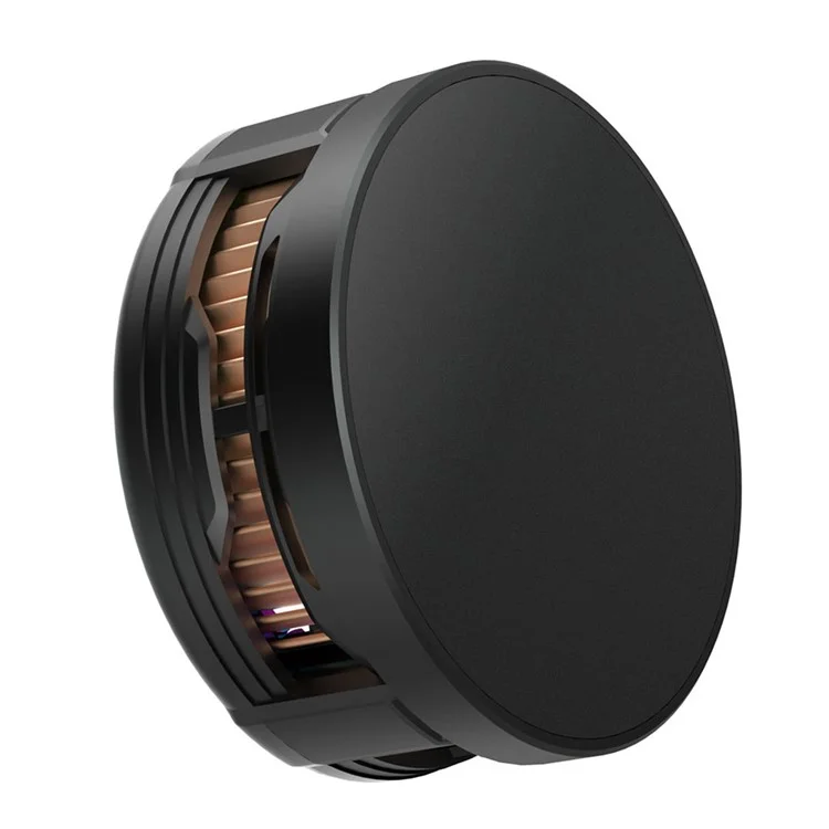 Chargeur sans fil magnétique Q6 Qi2 certifié avec ventilateur de refroidissement TEC et lumière RVB - Noir