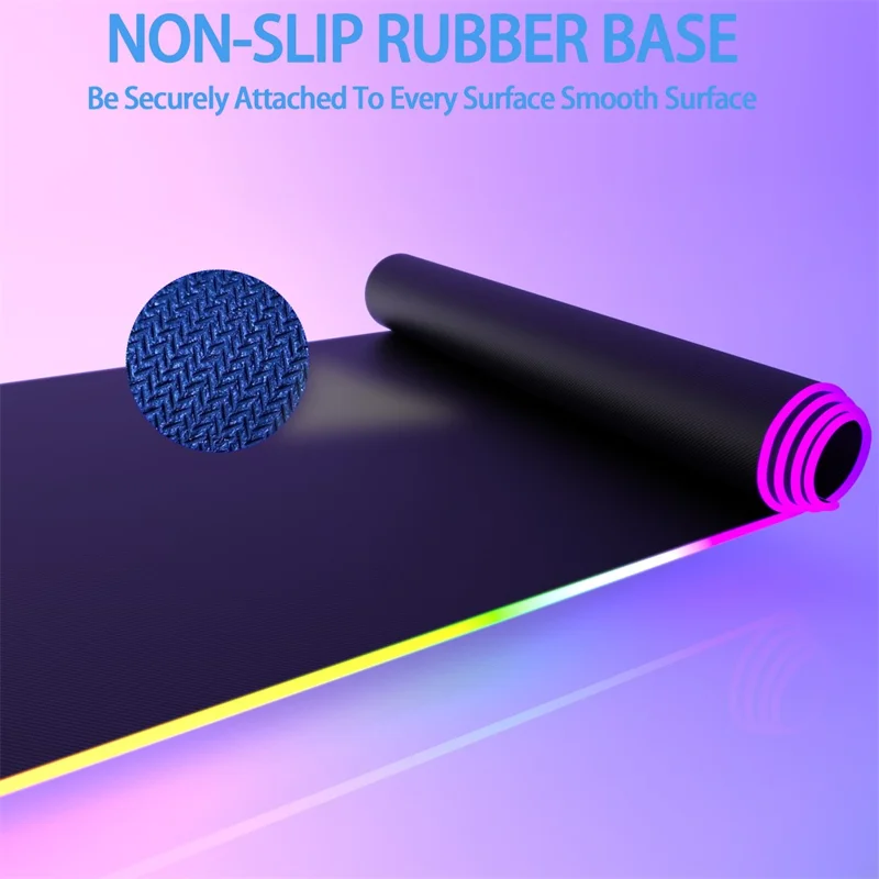 Tapis de souris H18 pour smartphone avec chargement sans fil 15W, clavier et souris, pliable, multifonctionnel avec éclairage LED