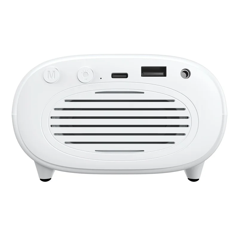 H39 Multifunktionaler Wecker TWS Bluetooth-kompatibler Lautsprecher 15W Wireless Ladegerät mit Ambientem Licht - Weiß