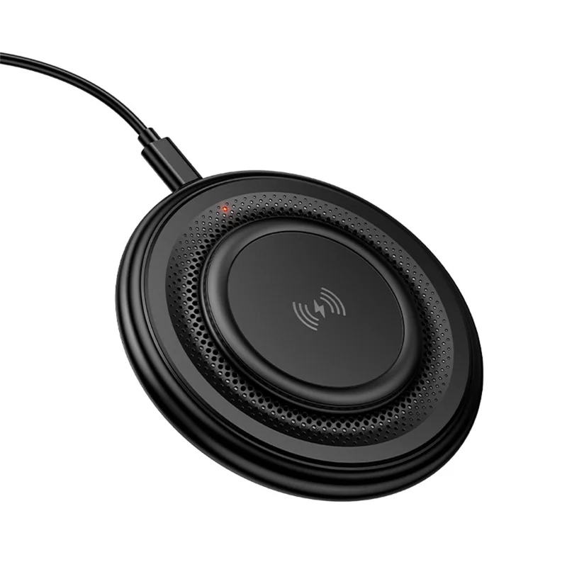 BOROFONE BQ40 Crown Caricatore wireless da tavolo veloce da 15 W Stazione di ricarica per smartphone e auricolari - Nero