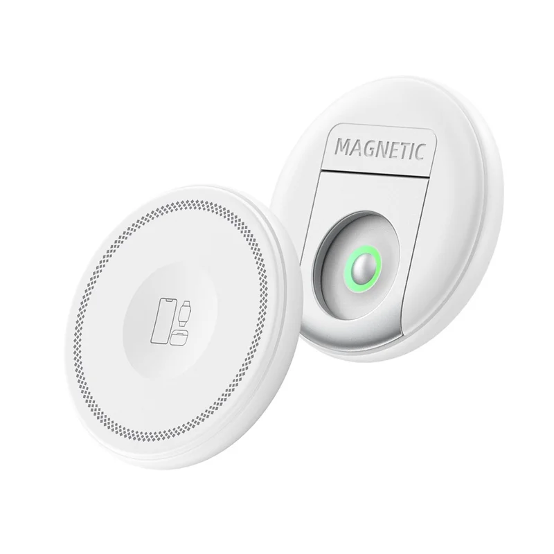 Carregador Sem Fio Magnético HT-558 3 em 1 de 15W para iPhone / AirPods / Apple Watch com Suporte Dobrável - Branco