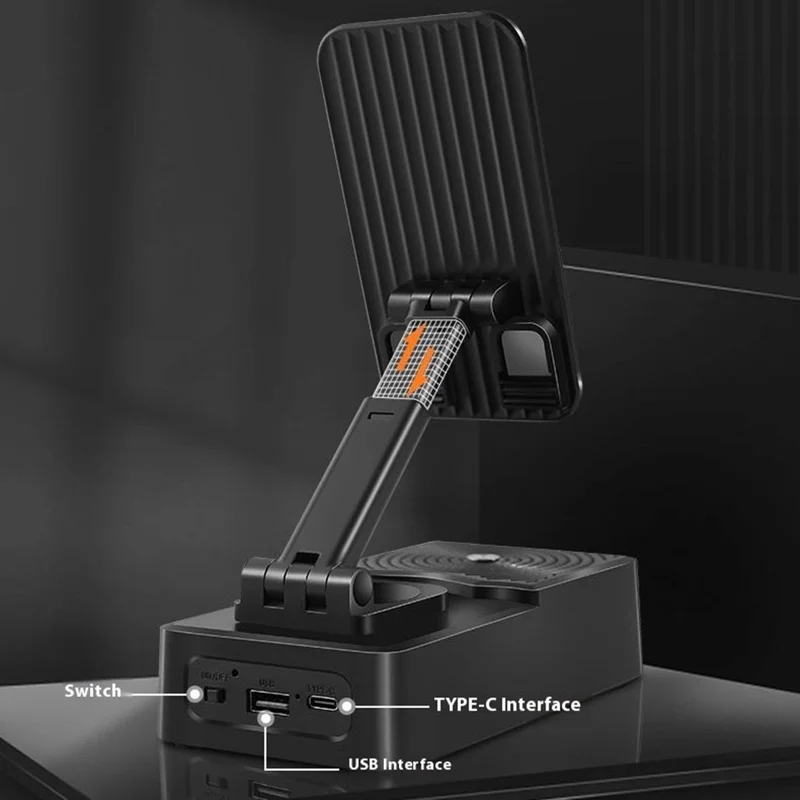 F16 Foldable Phone Stand Bluetooth-Compatible Speaker Portable Audio Dock with Emergency Power Bank