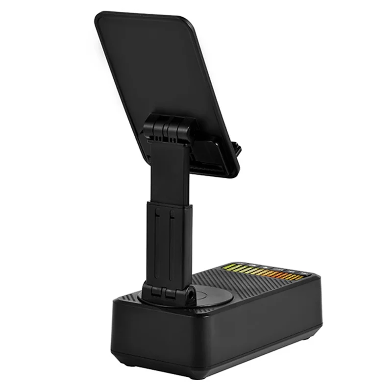 Support de téléphone pliable F26 Haut-parleur compatible Bluetooth 1500 mAh Socle audio portable avec fonction de batterie de secours
