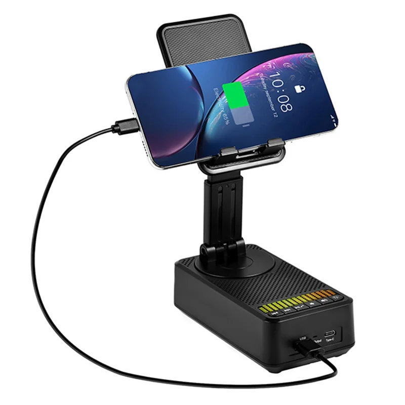 Supporto pieghevole portatile F26 con altoparlante Bluetooth e power bank da 5000mAh