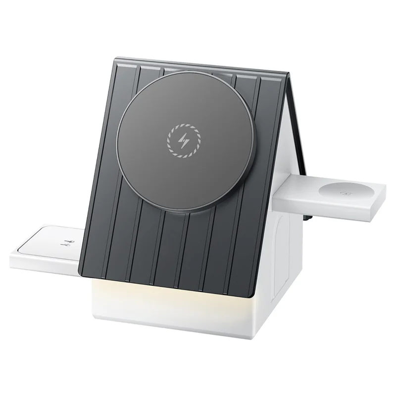 G68 3-in-1 Wireless Charger Ladedock für Smartwatch / Smartphone / Kopfhörer 15W Desktop Magnetische Ladestation - Weiß