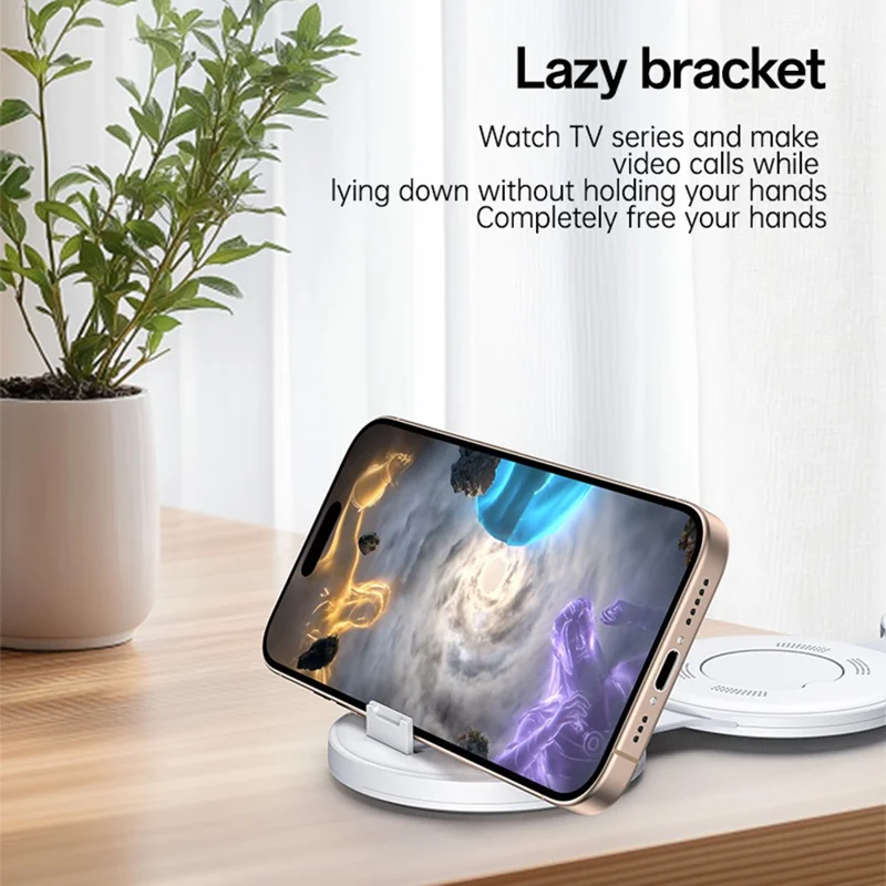 YESIDO DS29 5 in 1 Portable Storage Box Foldable Wireless Charger Phone Stand for Phone / Earbuds / Watch
