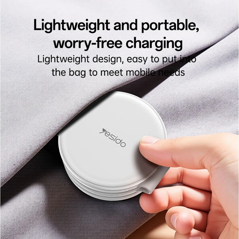 YESIDO DS29 5 in 1 Portable Storage Box Foldable Wireless Charger Phone Stand for Phone / Earbuds / Watch