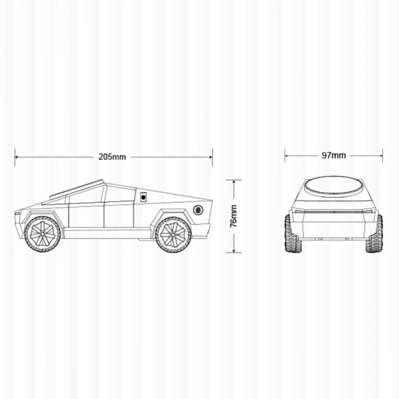 Station de charge sans fil 3 en 1 en forme de voiture 15W Qi2 pour écouteurs / montre / téléphone - Gris