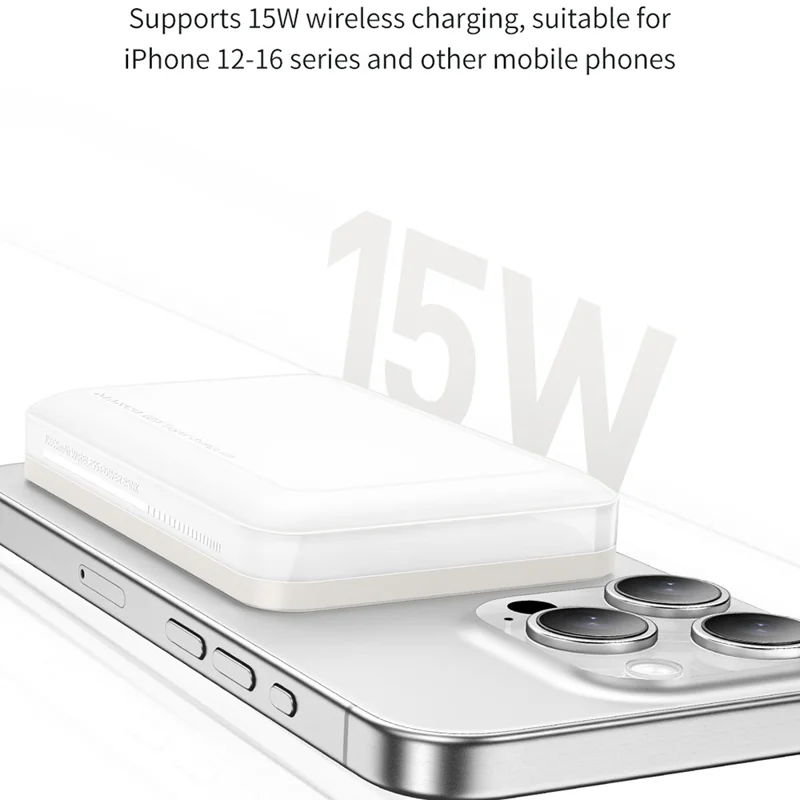 MAXCO MP37 15W Wireless Charging 10000mAh Magnetic Power Bank PD 20W Fast Charging Battery Pack - Blue
