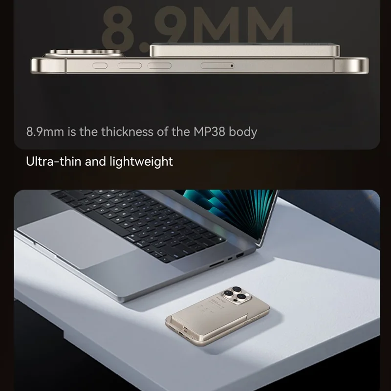 MAXCO MP39 10000mAh 15W Wireless Charging Power Bank Compatible with MagSafe PD 20W Portable Charger - Titanium Gold